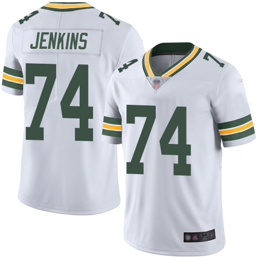 Green Bay Packers Limited White Men 74 Jenkins Elgton Road Jersey Nike NFL Vapor Untouchable